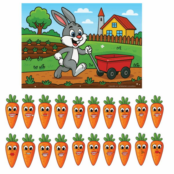 Królik i artykulacyjne marchewki