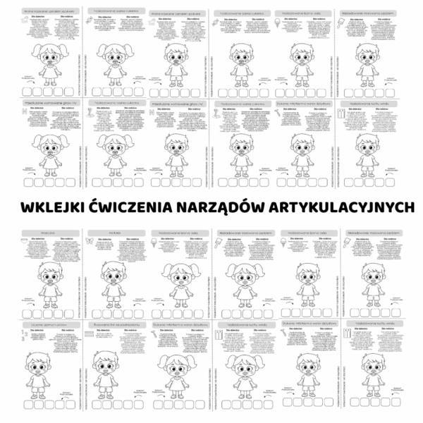 Wklejki ćwiczenia narządów artykulacyjnych