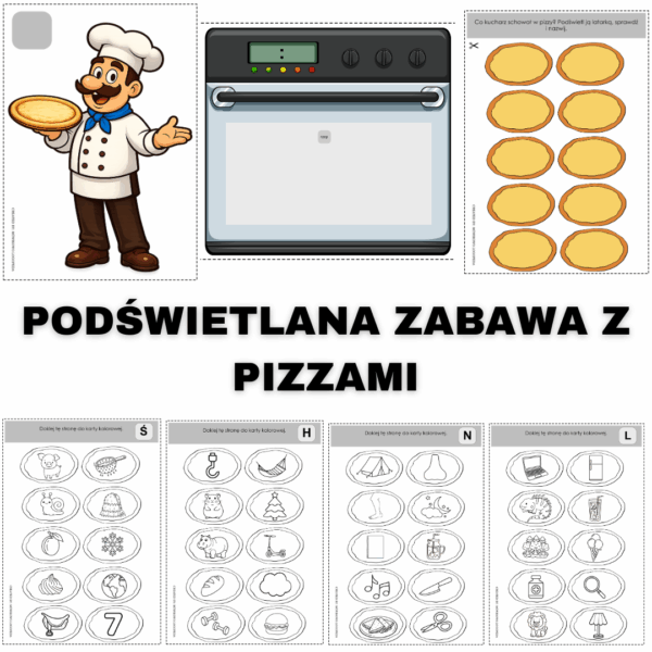 PODŚWIETLANA ZABAWA Z PIZZAMI