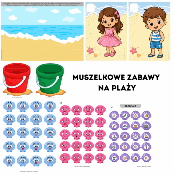 Muszelkowe zabawy na plaży